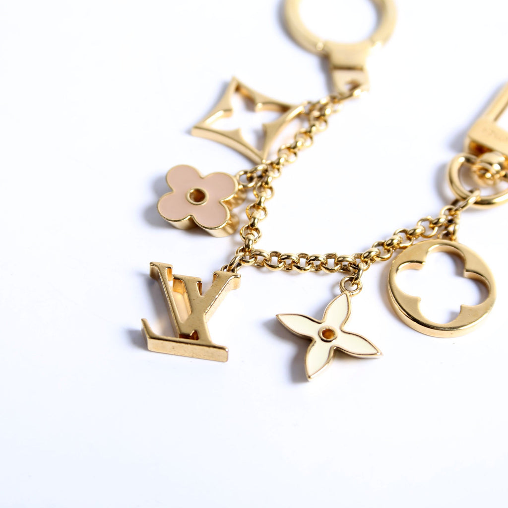 Fleur De Monogram Bag Charm Chain