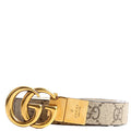 659418 GG Marmont Thin Reverse Supreme/Leather Belt Size 80/32
