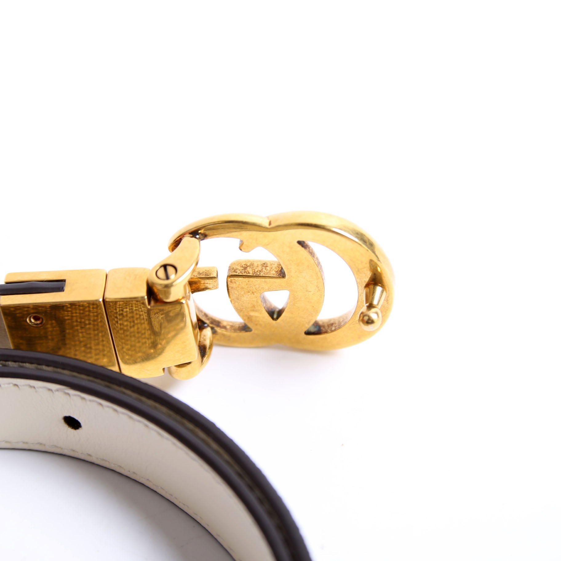 659418 GG Marmont Thin Reverse Supreme/Leather Belt Size 80/32