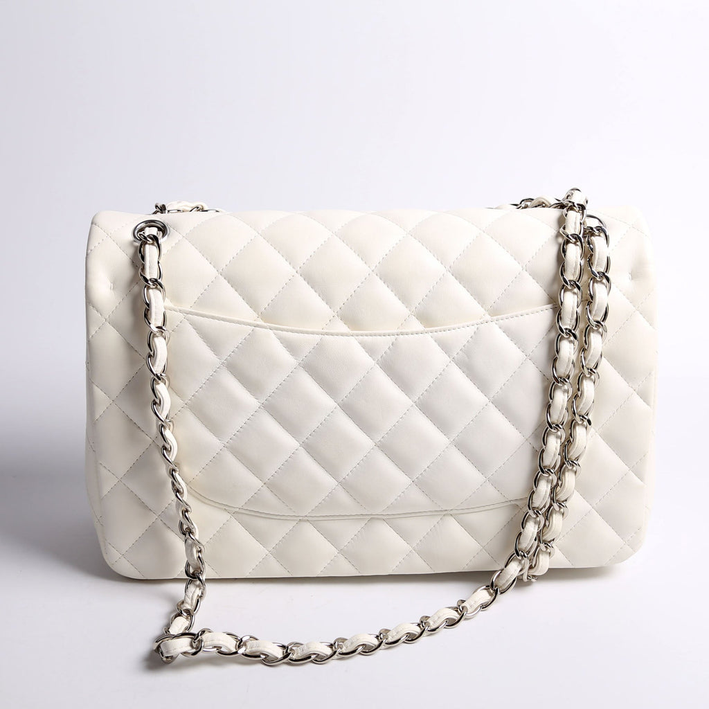 Classic Flap Jumbo Lambskin 21-24M White