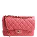 Classic Flap Jumbo Caviar 25-28M Pink