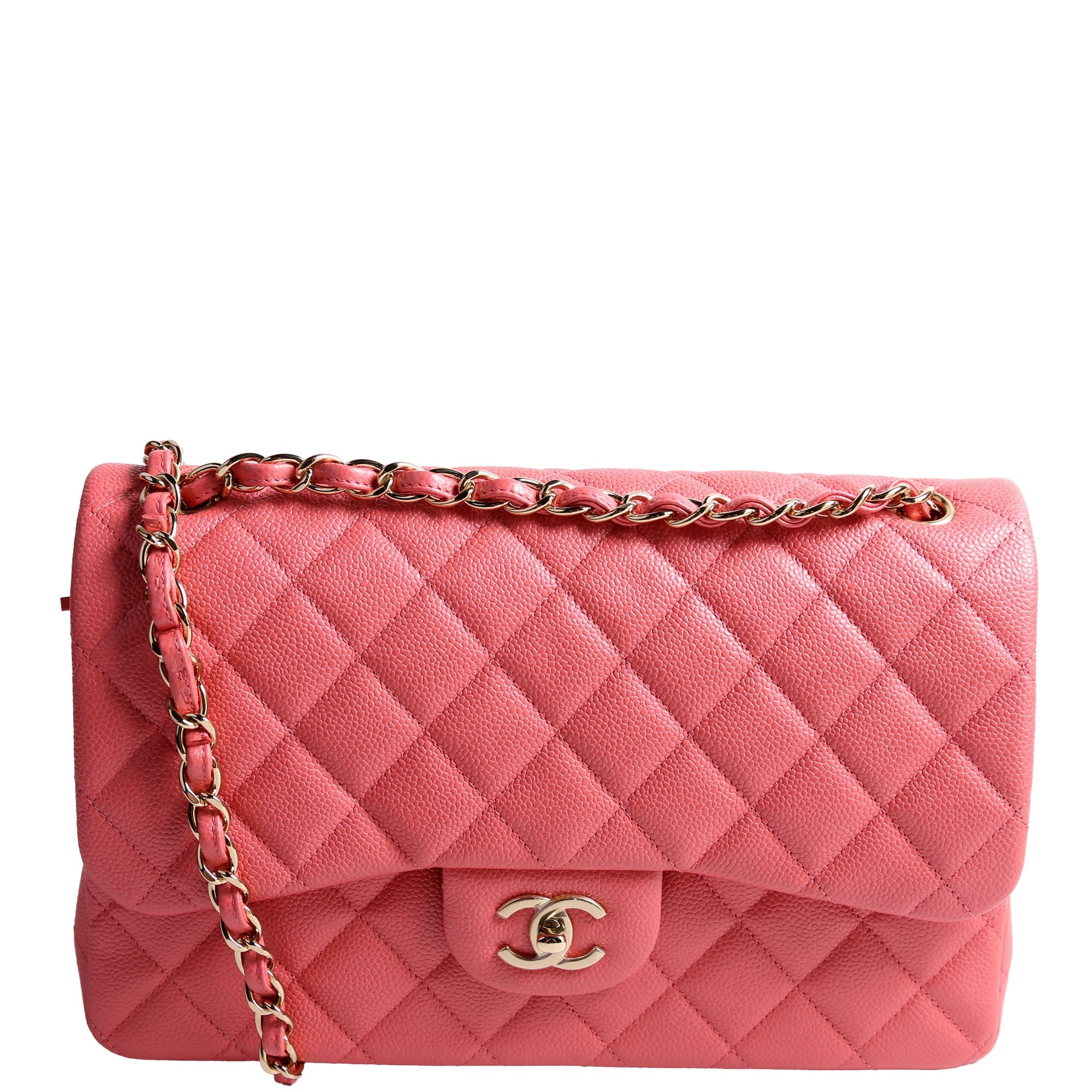 Classic Flap Jumbo Caviar 25-28M Pink