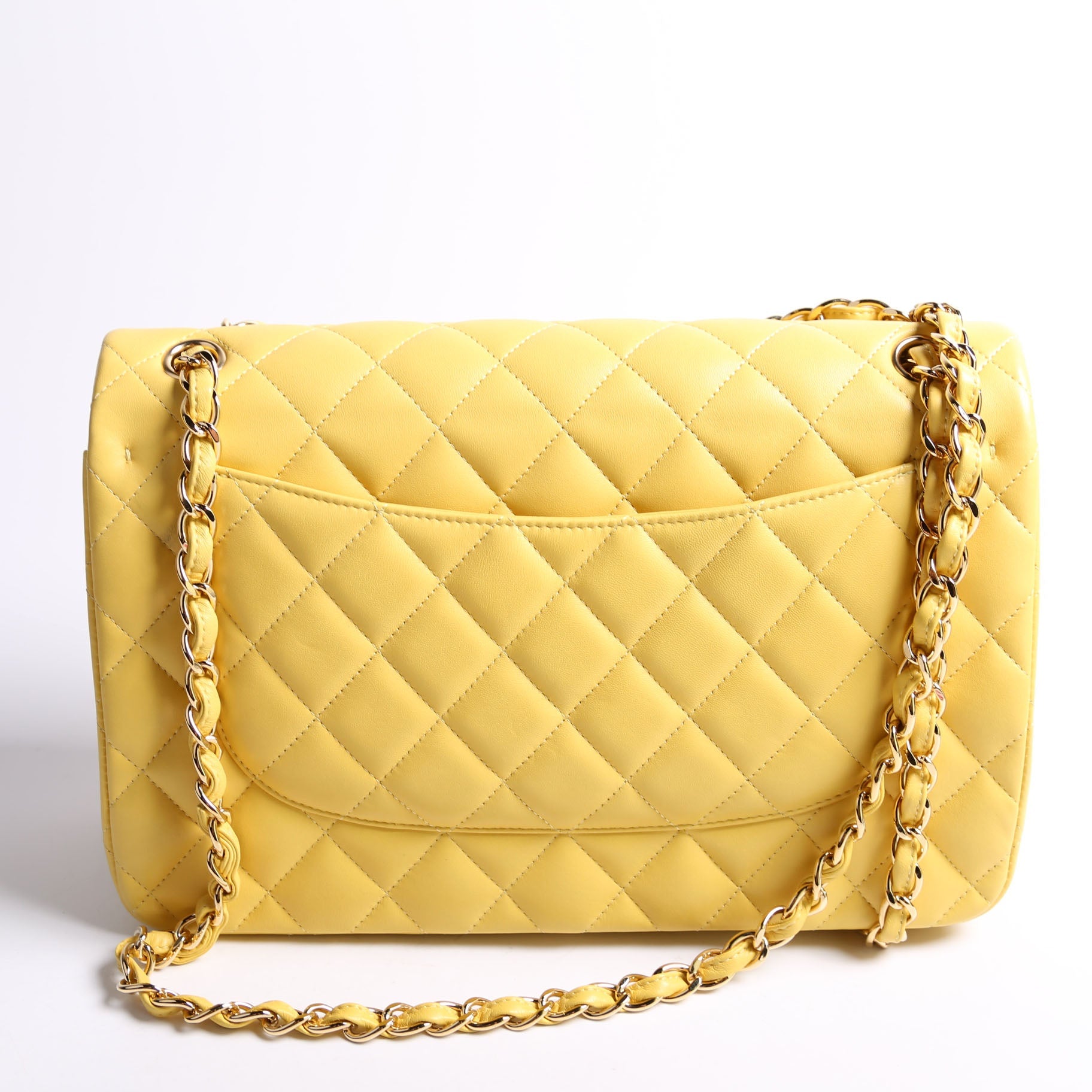 Classic Flap Jumbo Lambskin 21-24M Yellow
