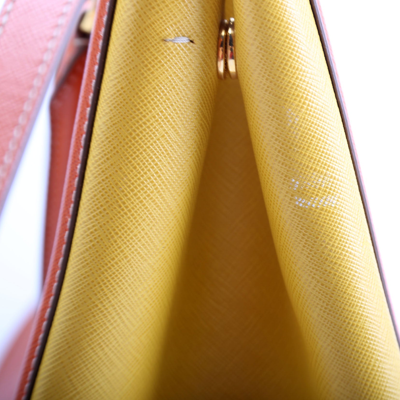 Prada Saffiano Lux Tote Medium Orange/Yellow