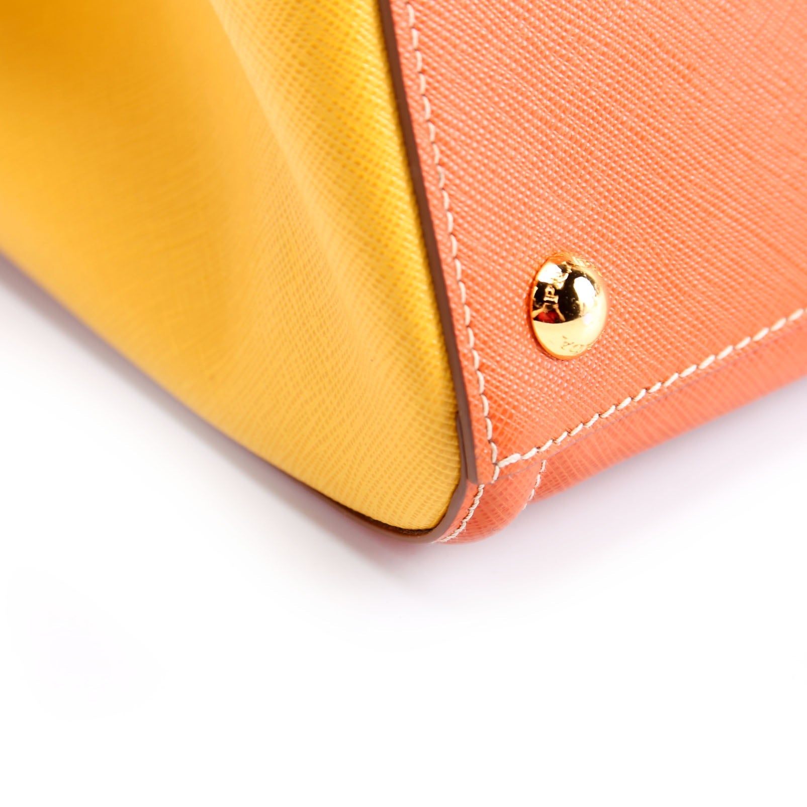 Prada Saffiano Lux Tote Medium Orange/Yellow