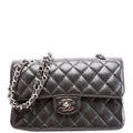 Classic Flap Small Caviar 31M Black/Silver