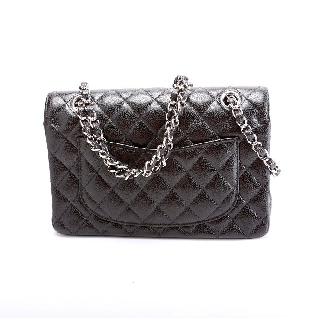 Classic Flap Small Caviar 31M Black/Silver