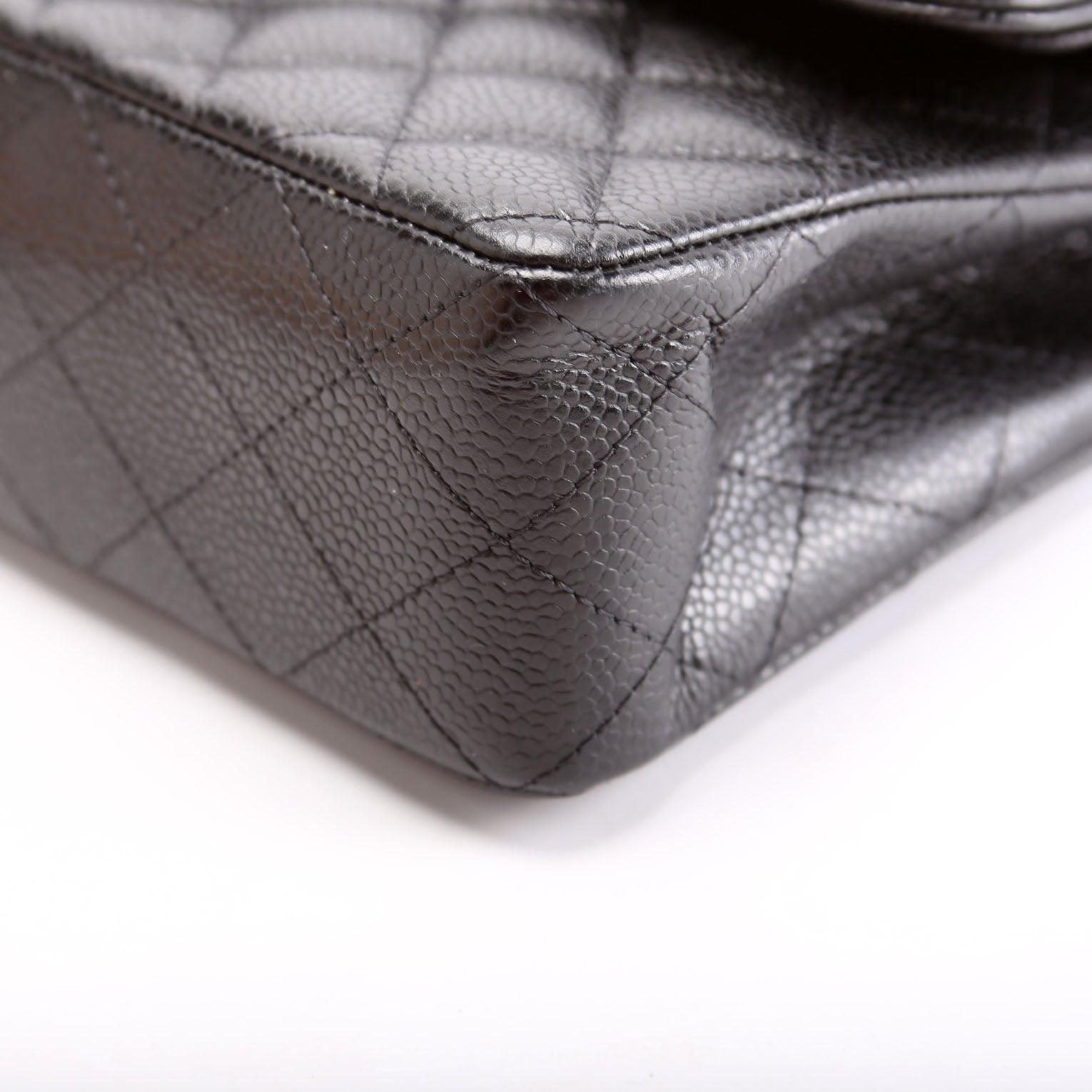 Classic Flap Small Caviar 31M Black/Silver