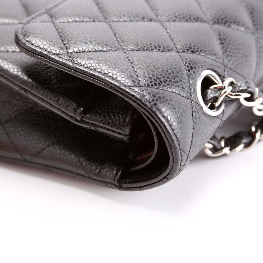 Classic Flap Small Caviar 31M Black/Silver