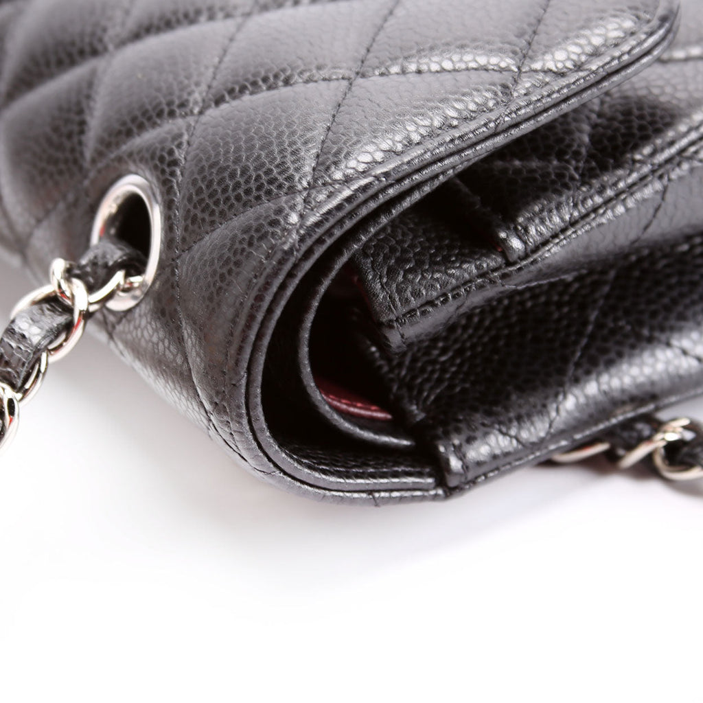 Classic Flap Small Caviar 31M Black/Silver