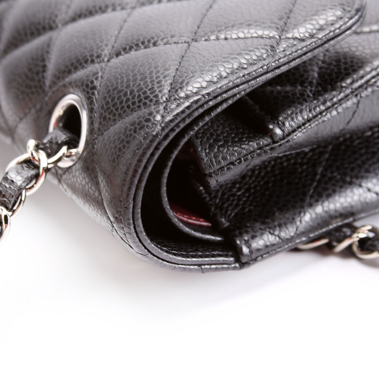 Classic Flap Small Caviar 31M Black/Silver