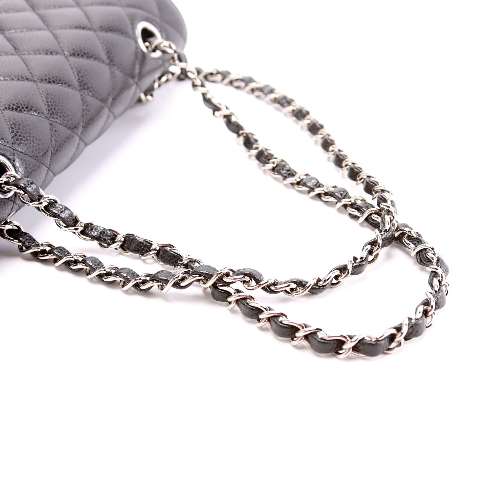 Classic Flap Small Caviar 31M Black/Silver