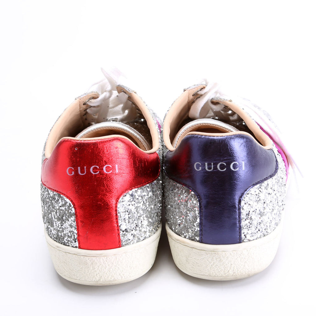 Ace Web Glitter Sneakers Size 37.5 Silver