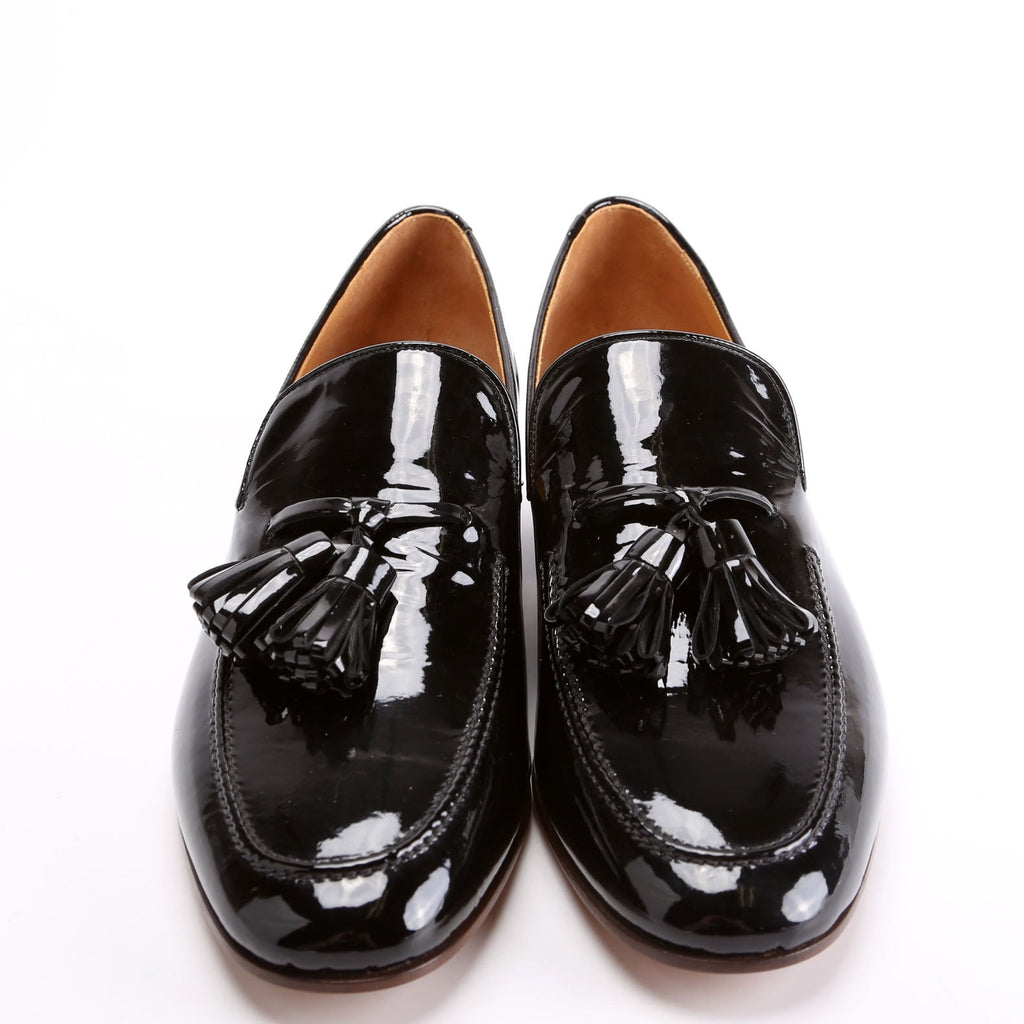 Patent Tassel Loafers Size 40 Black