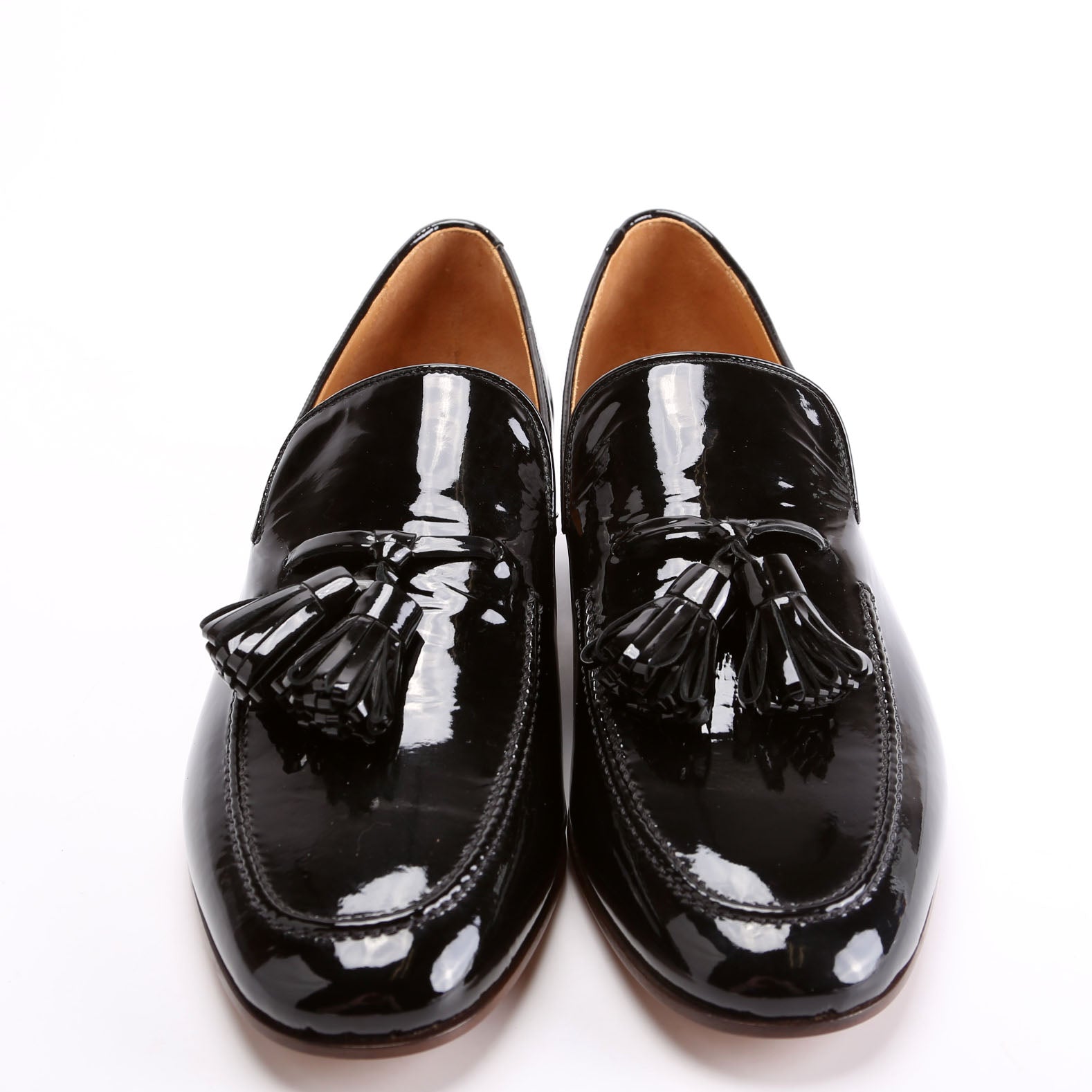 Patent Tassel Loafers Size 40 Black
