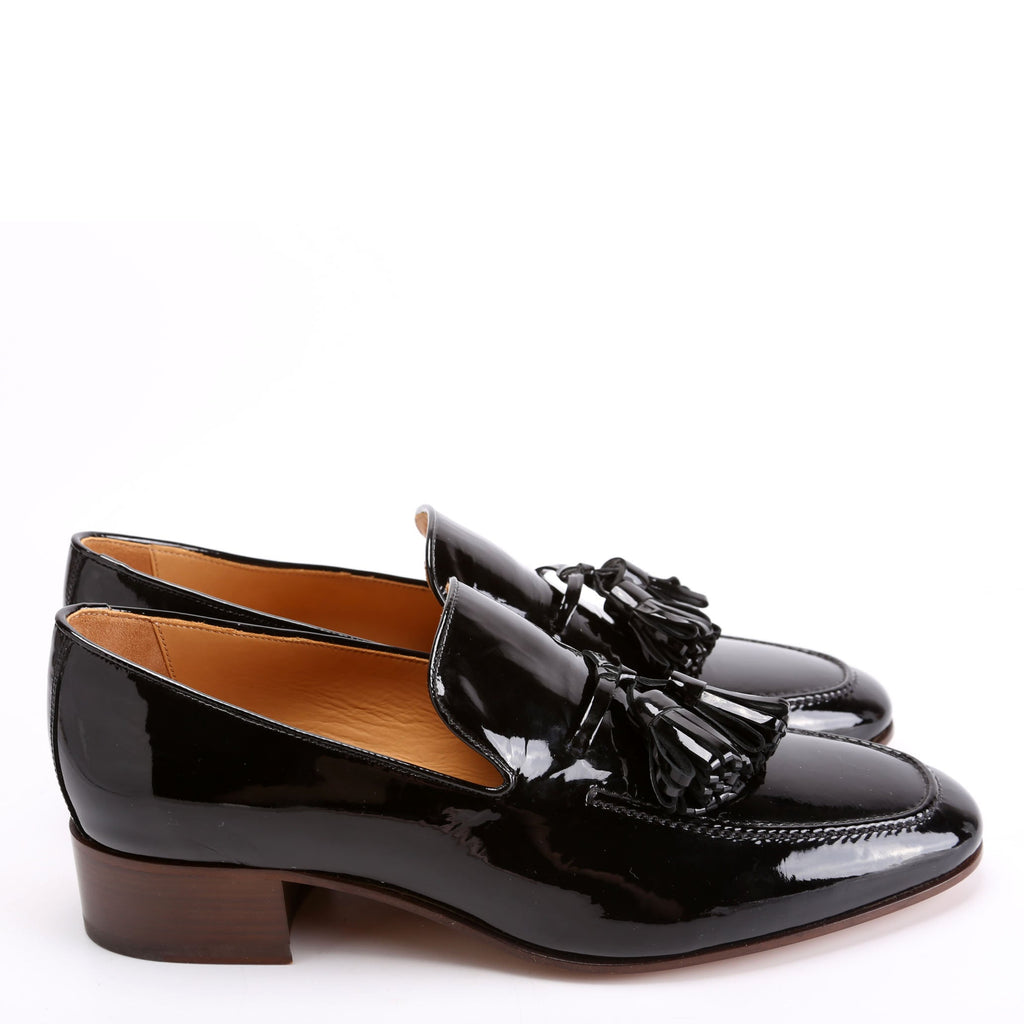 Patent Tassel Loafers Size 40 Black