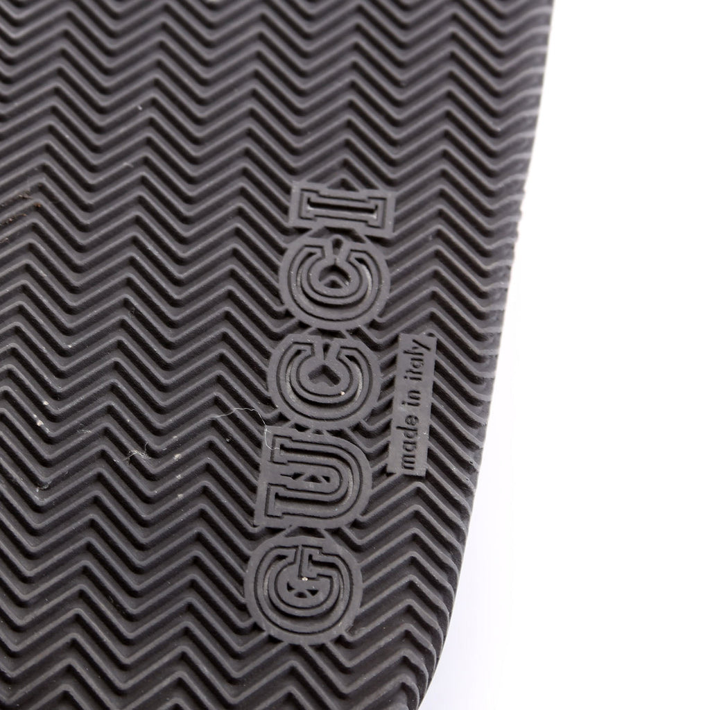 Interlocking G Web Stripe Slides Size 36 Black