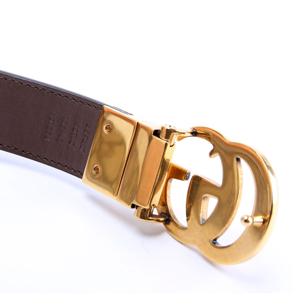 659417 GG Marmont Reversible Leather Belt Size 105/42