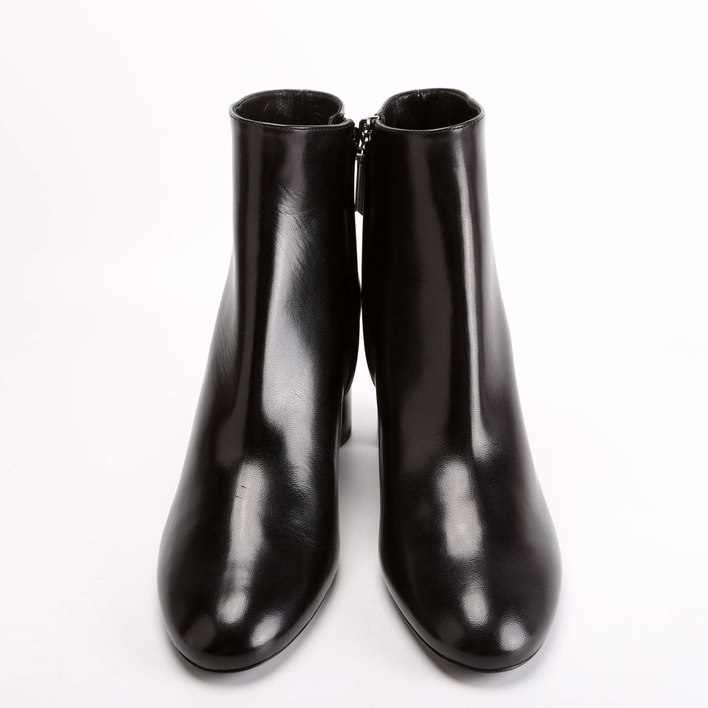 LouLou 70 Ankle Zip Booties Size 38.5 Black