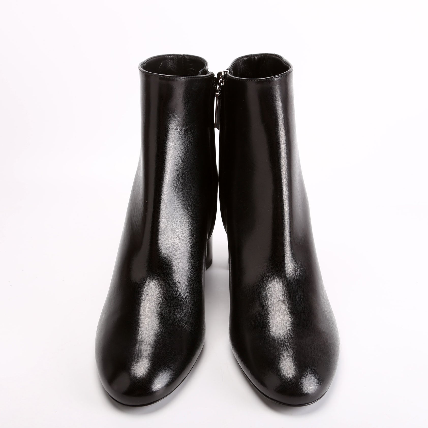 LouLou 70 Ankle Zip Booties Size 38.5 Black