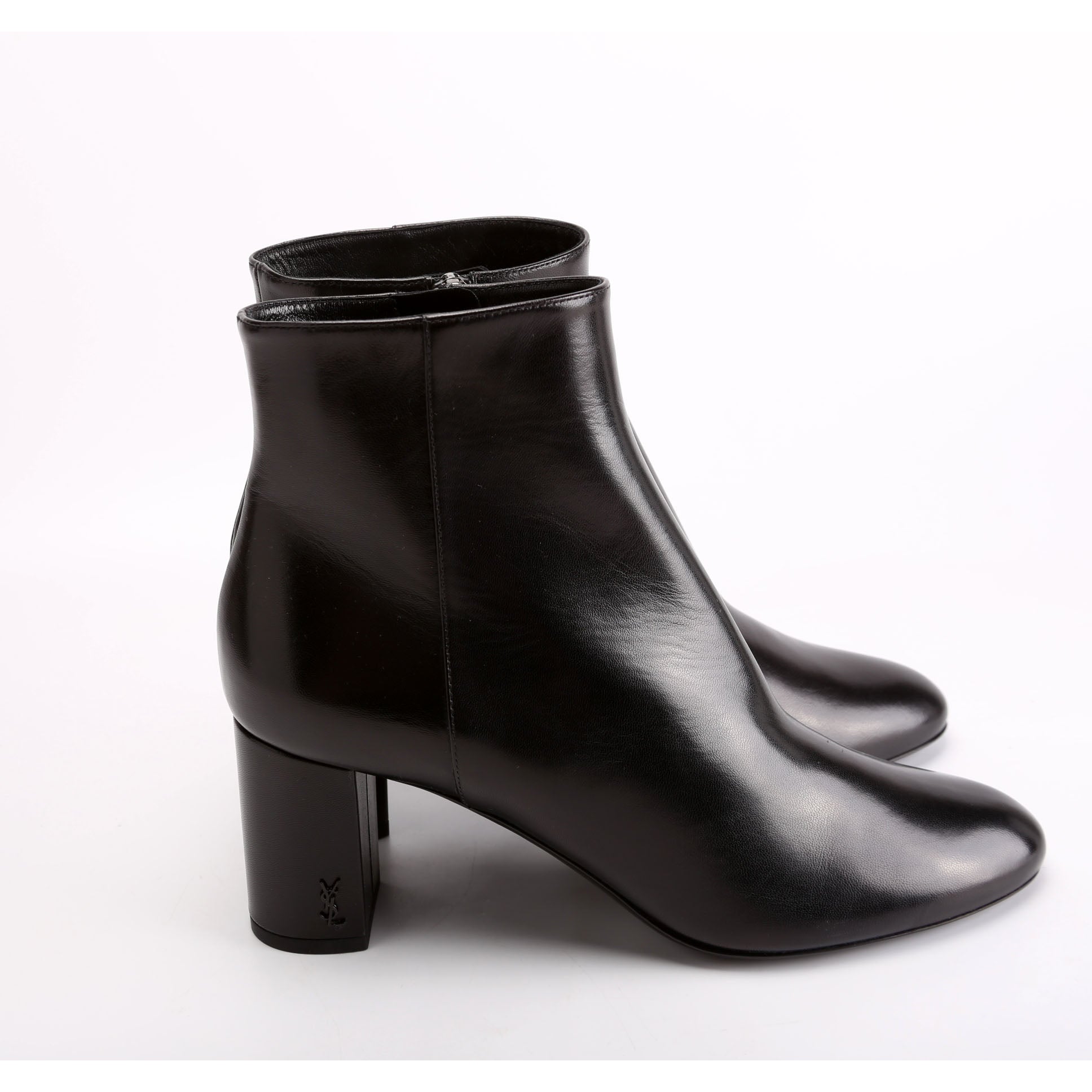 LouLou 70 Ankle Zip Booties Size 38.5 Black