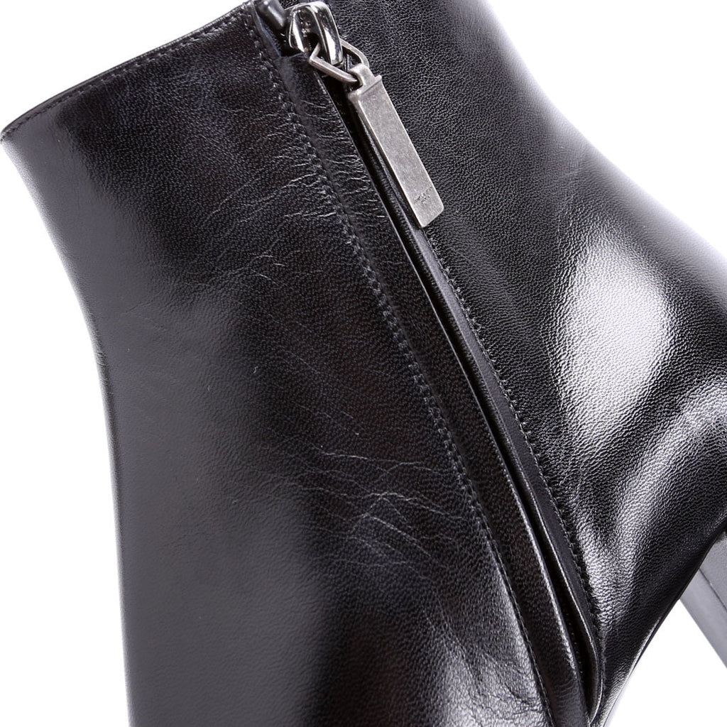 LouLou 70 Ankle Zip Booties Size 38.5 Black