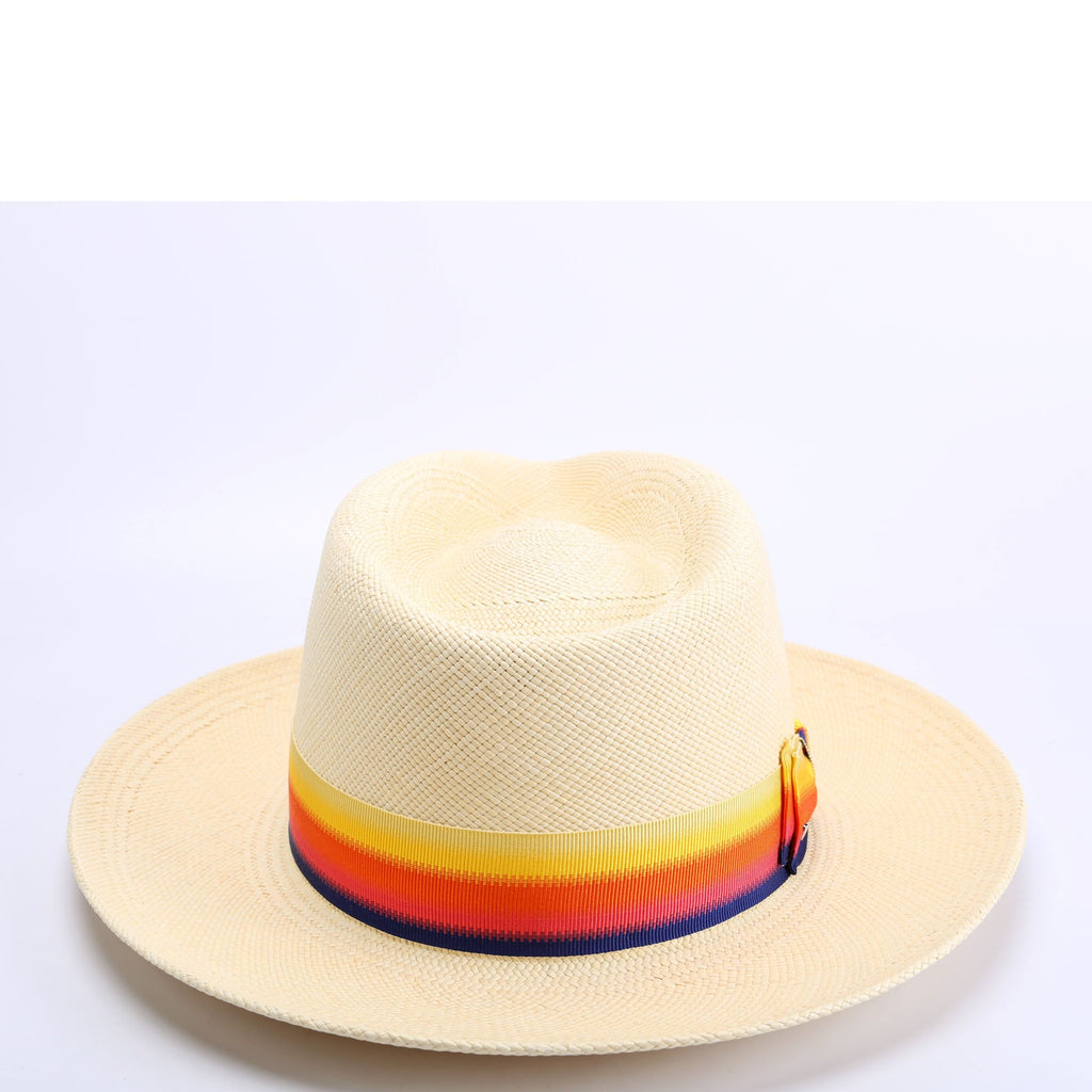Hermes Straw Esperance Panama Hat Size 57 Beige/Multicolor