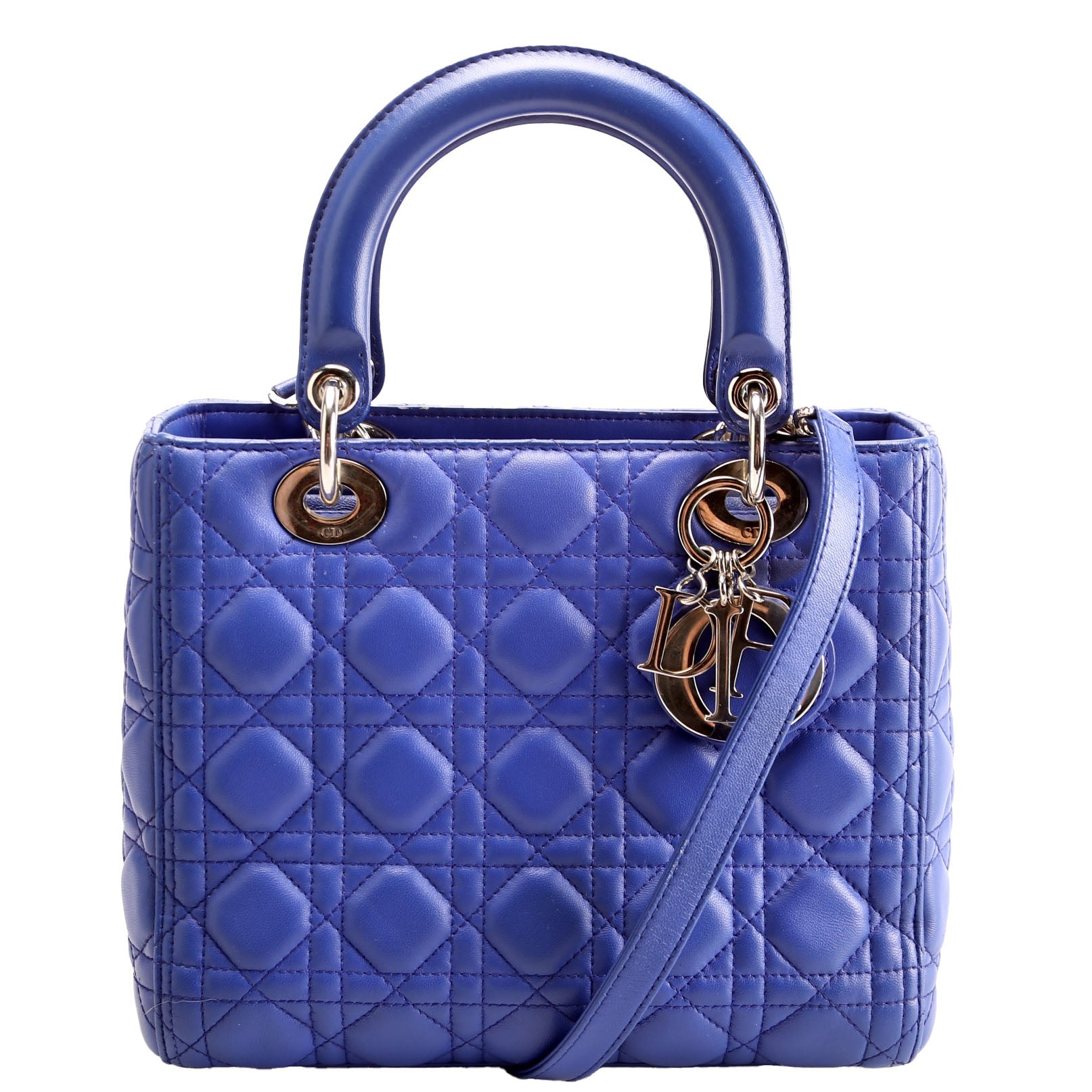 Dior Lady Dior Medium Lambskin Blue