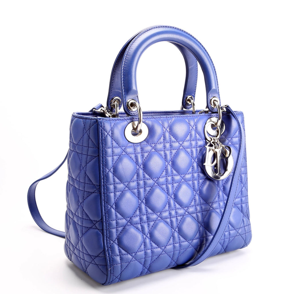 Dior Lady Dior Medium Lambskin Blue