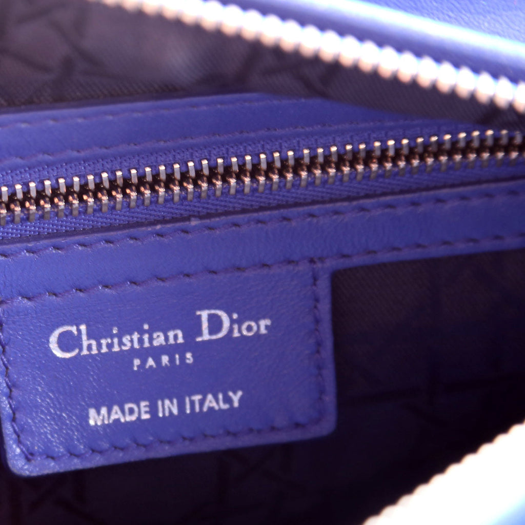 Dior Lady Dior Medium Lambskin Blue