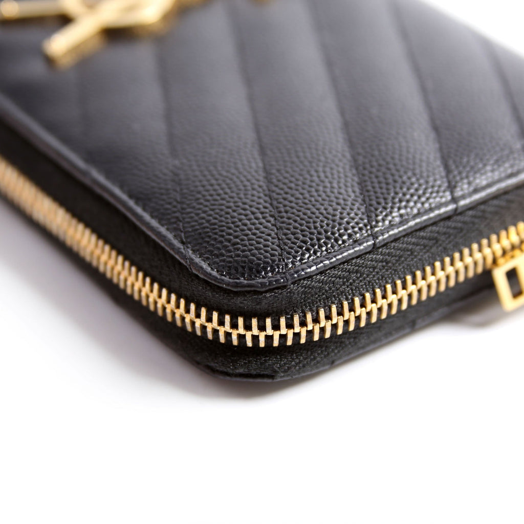 Grain De Poudre Zip Around Wallet 358094 Black