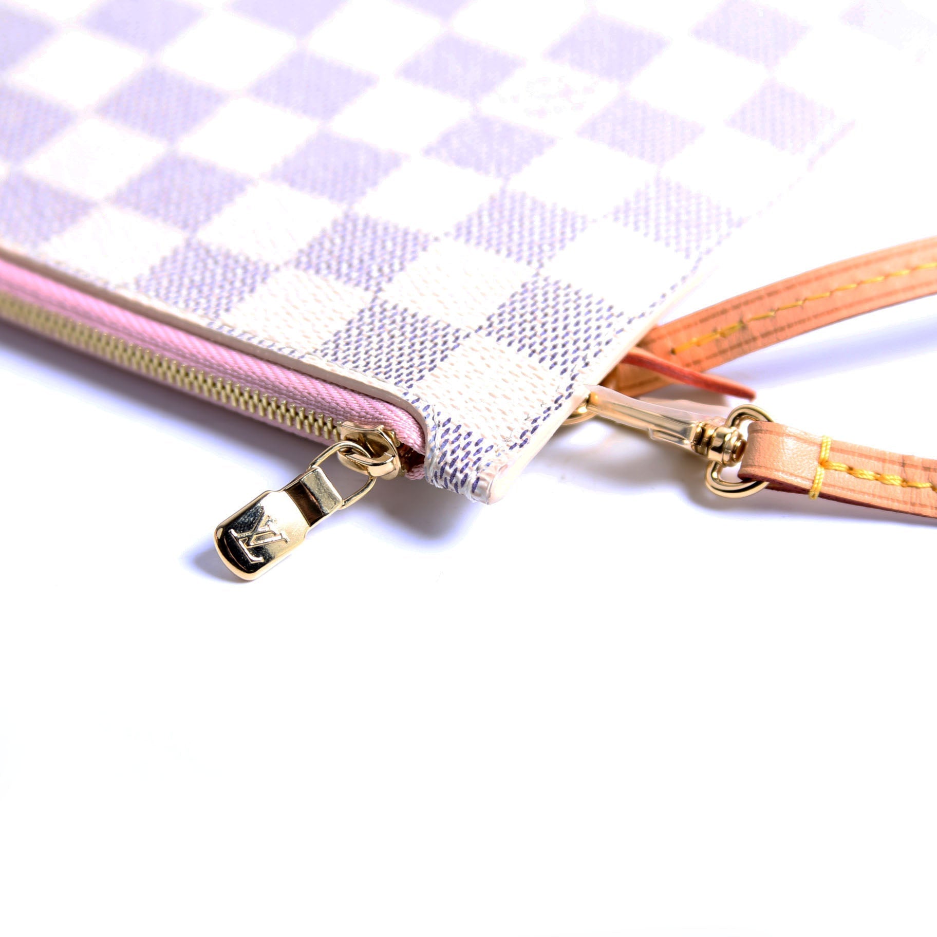 Pochette Only Damier Azur Neverfull Pink