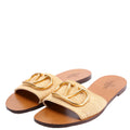 Vlogo Raffia Slide Sandals Size 37.5