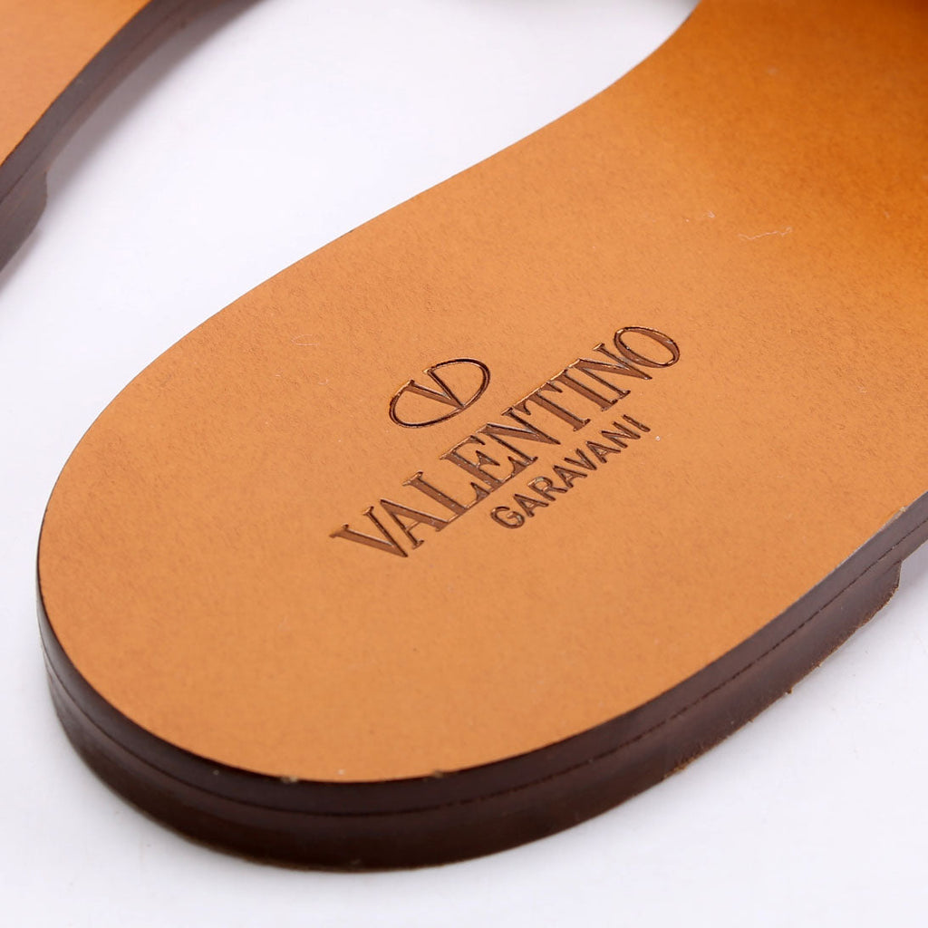 Vlogo Raffia Slide Sandals Size 37.5