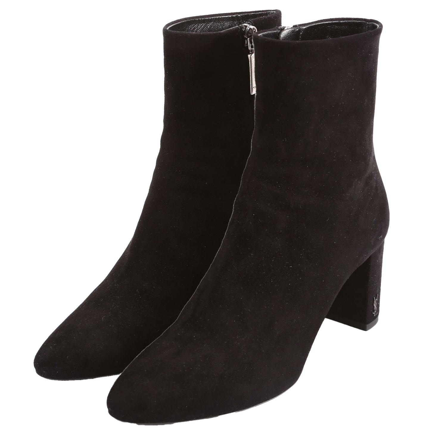 SAINT LAURENT LouLou Suede Ankle Boots Size 36.5 Black