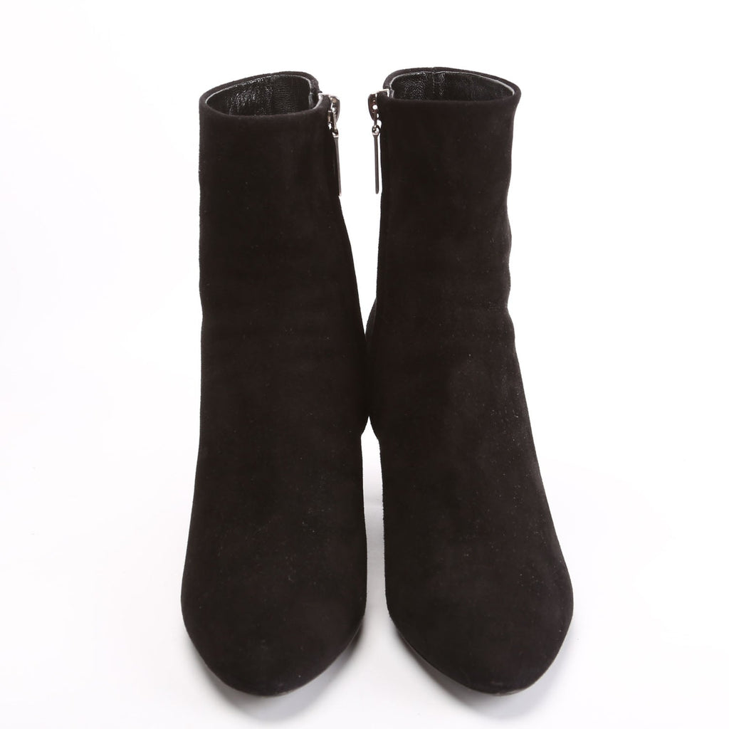 SAINT LAURENT LouLou Suede Ankle Boots Size 36.5 Black