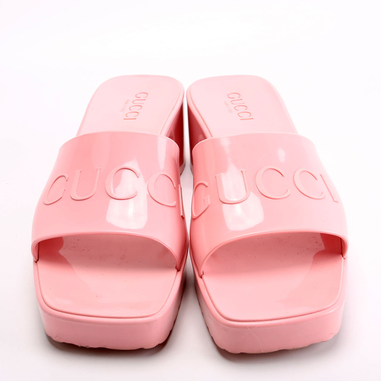 Logo Rubber Slides Size 39 Pink
