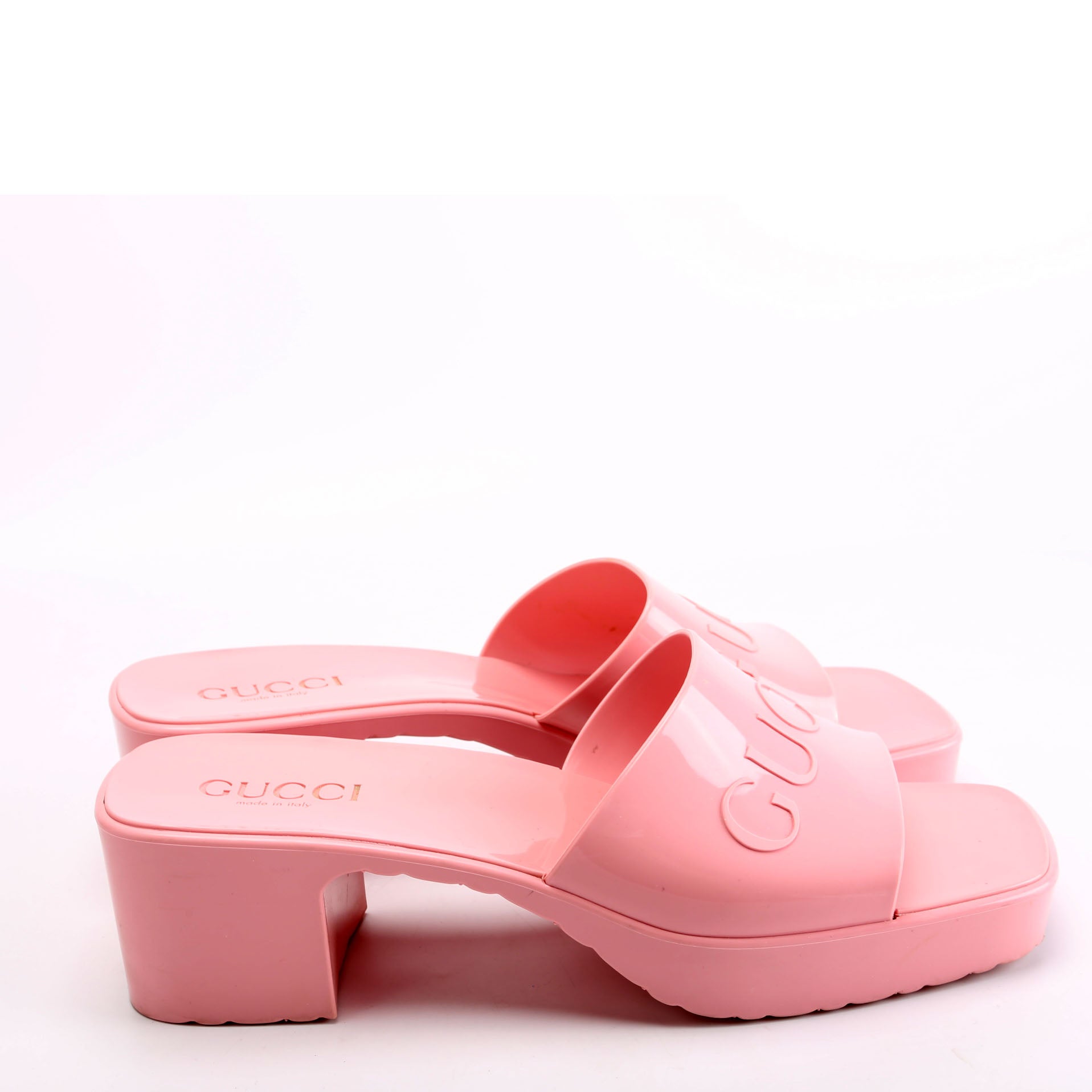Logo Rubber Slides Size 39 Pink
