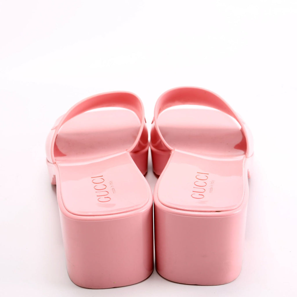 Logo Rubber Slides Size 39 Pink