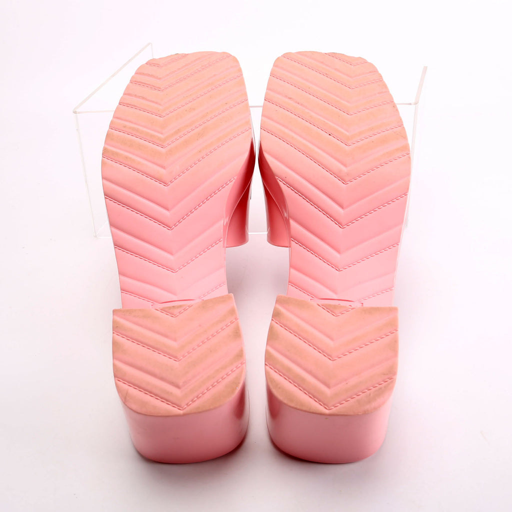 Logo Rubber Slides Size 39 Pink