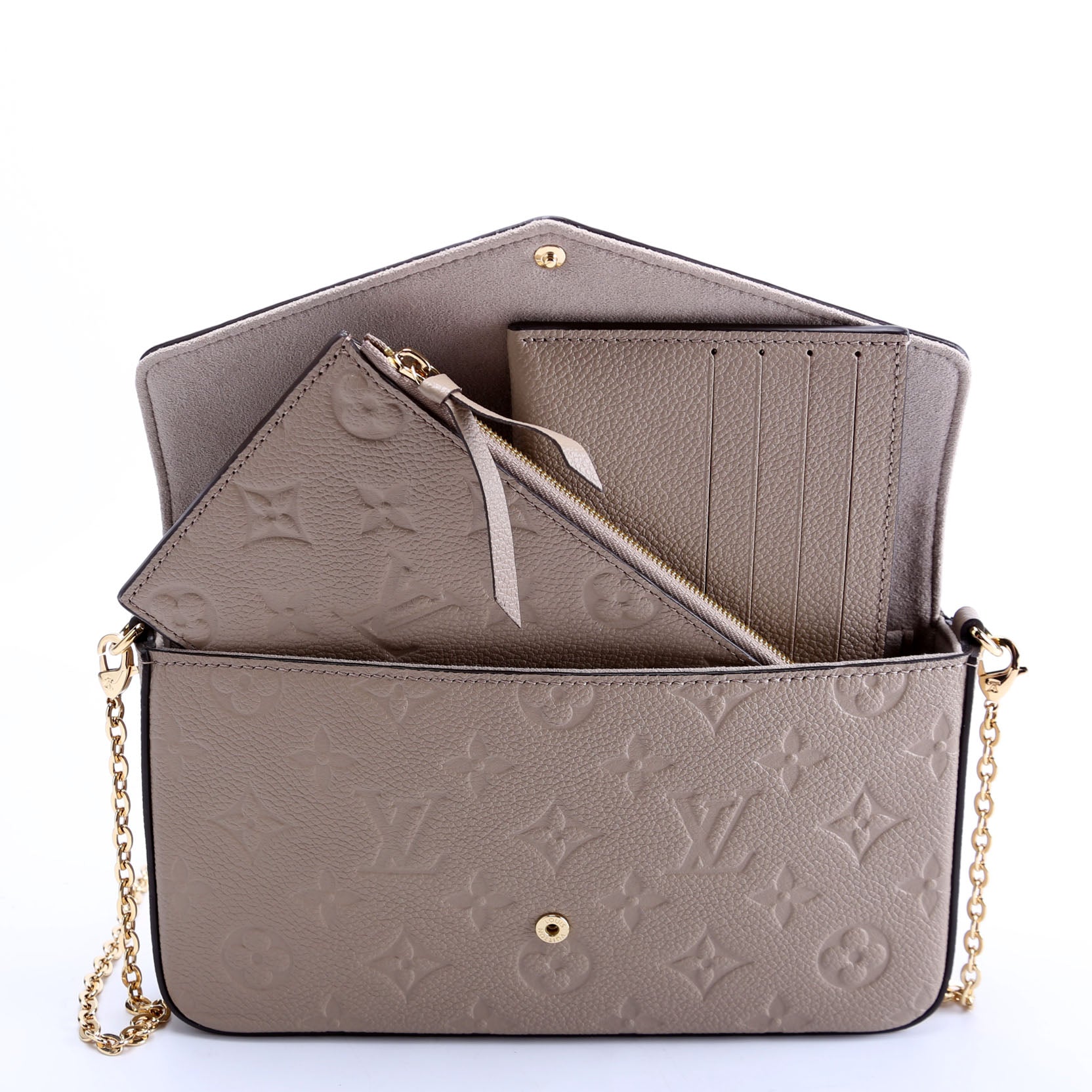Pochette Felicie Empreinte Turtledove
