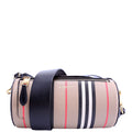 Icon Stripe E-Canvas Barrel Bag Beige/Black