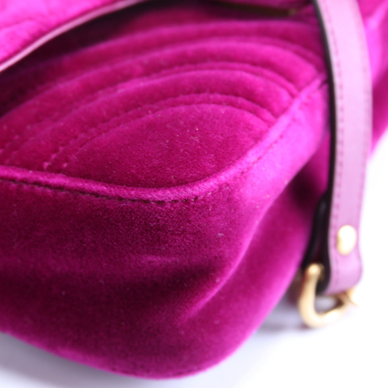 446744 Marmont Velvet Shoulder Mini Flap Purple