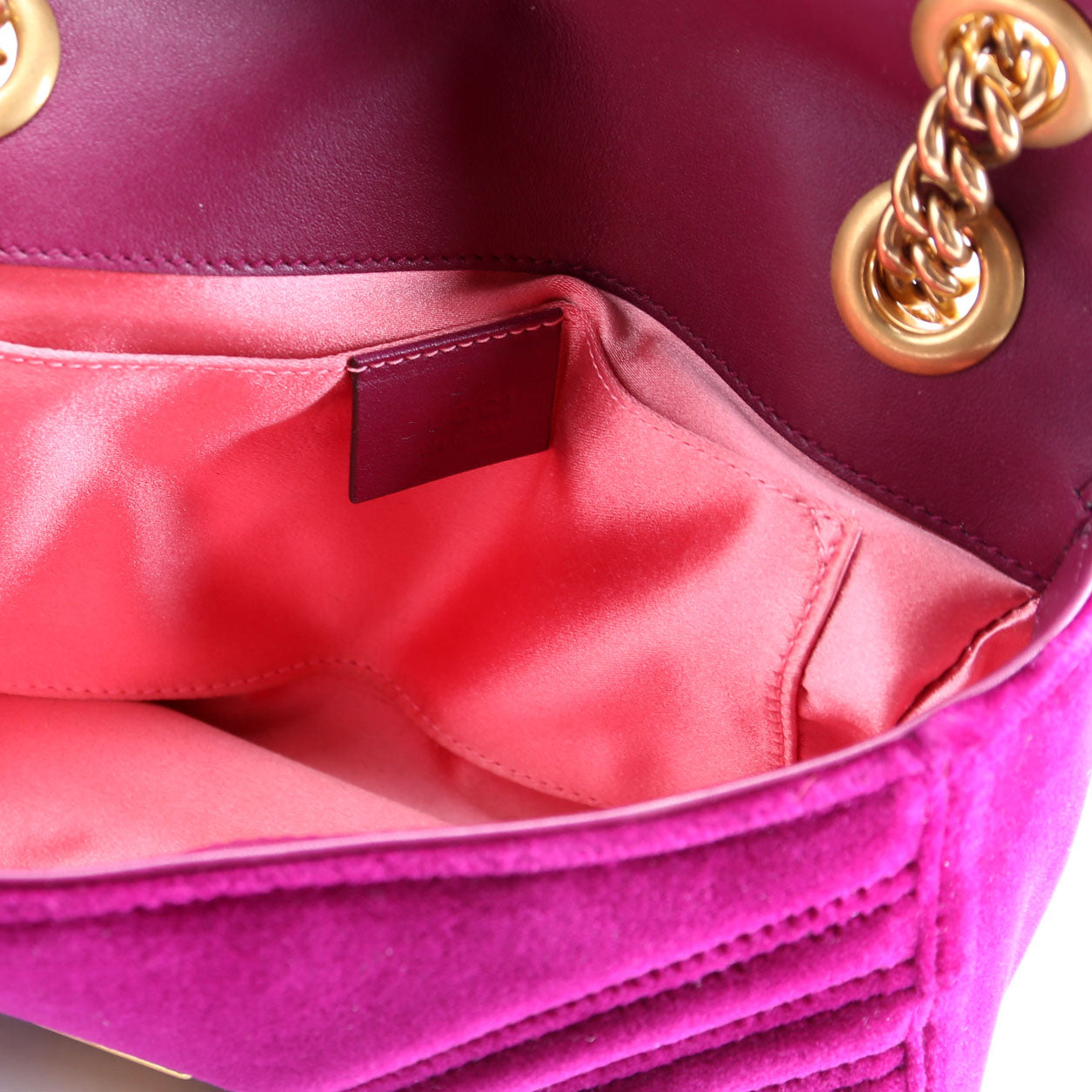 446744 Marmont Velvet Shoulder Mini Flap Purple