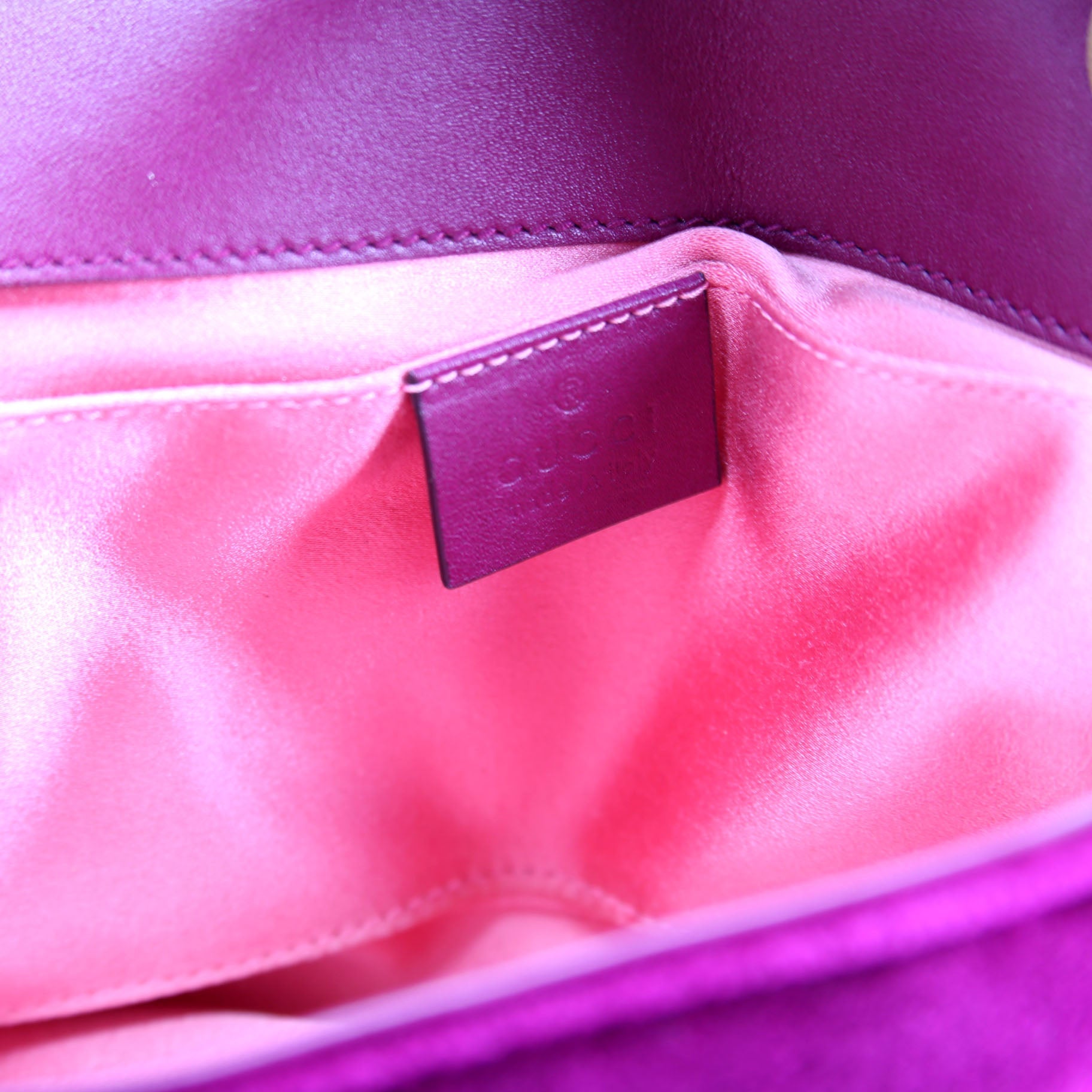 446744 Marmont Velvet Shoulder Mini Flap Purple