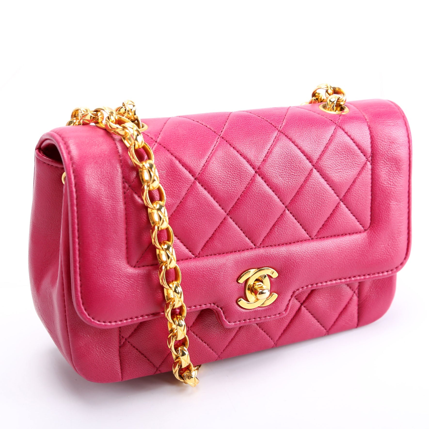 Quilted CC Single Flap Vintage 1M Pink