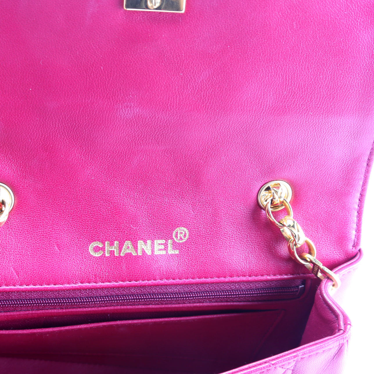 Quilted CC Single Flap Vintage 1M Pink