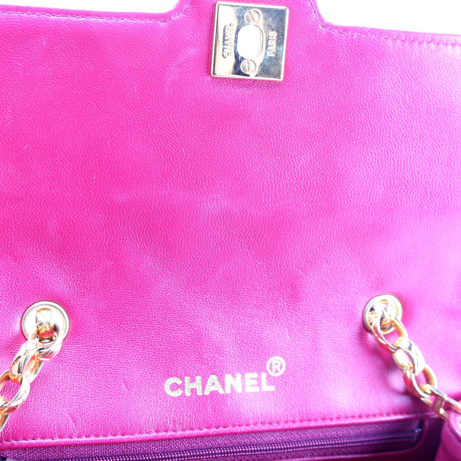 Quilted CC Single Flap Vintage 1M Pink