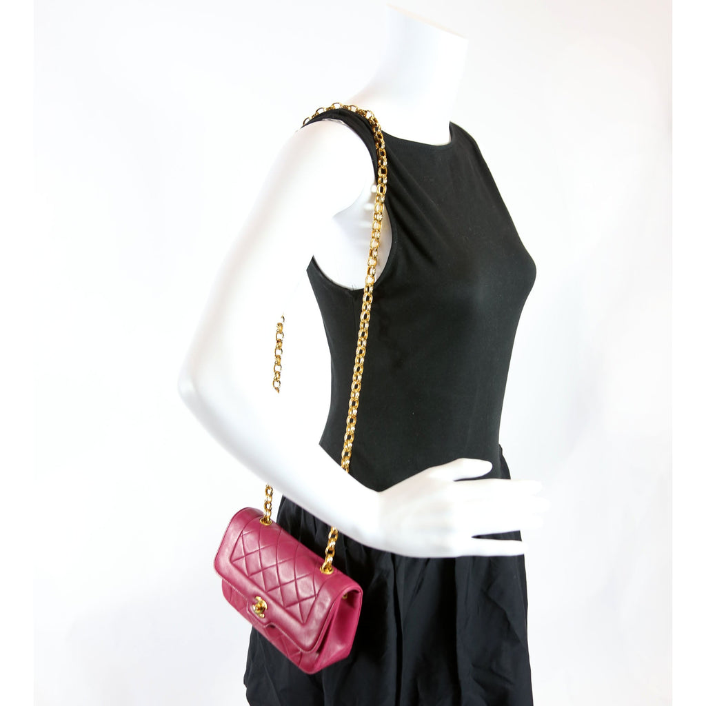 Quilted CC Single Flap Vintage 1M Pink