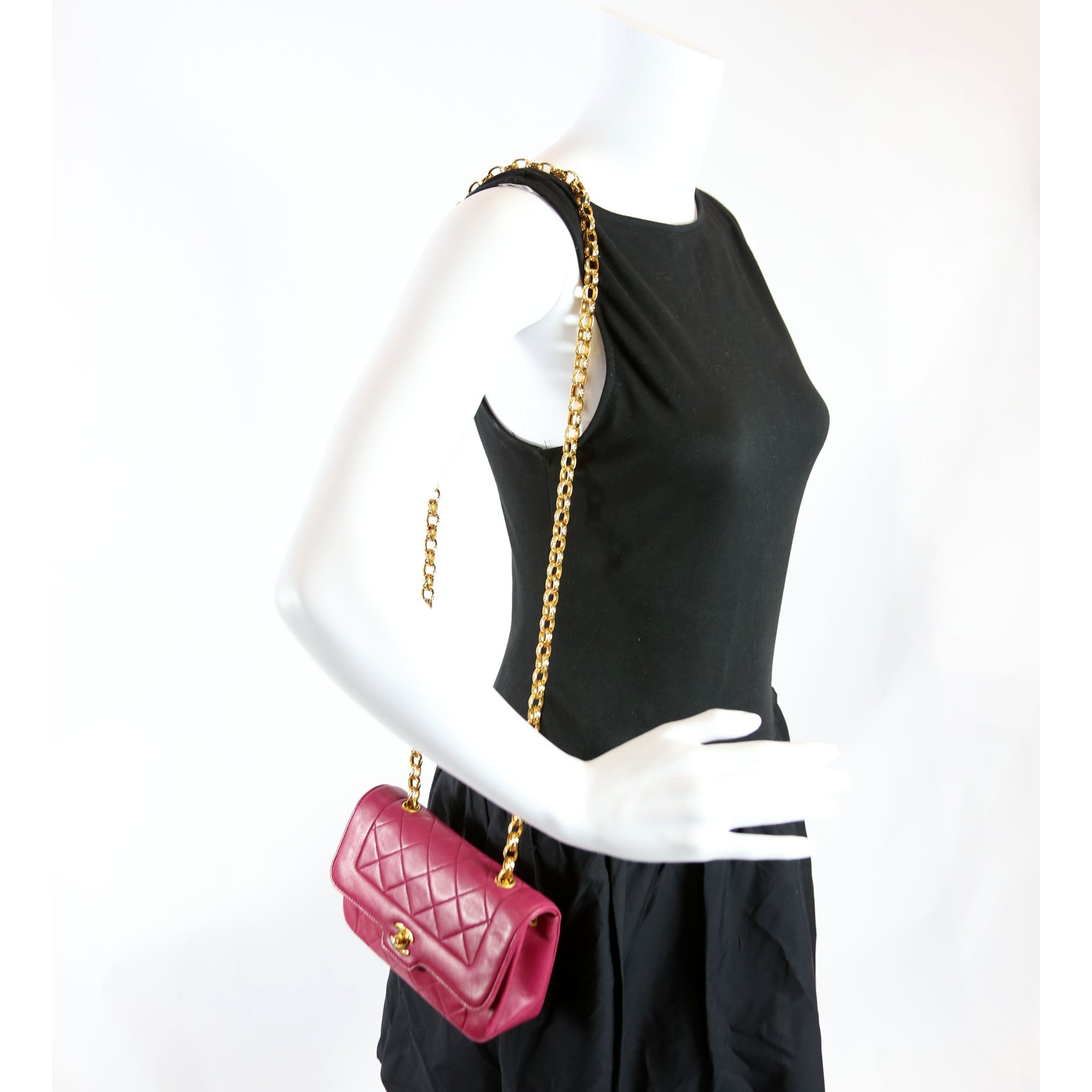 Quilted CC Single Flap Vintage 1M Pink